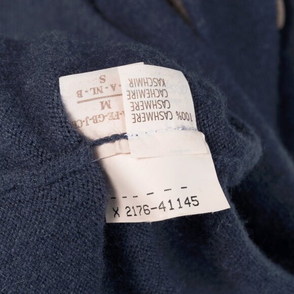 Brunello Cucinelli Blue & Taupe Two-Tone Cashmere Hooded Toggle Cardigan - Picture 9 of 9